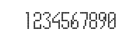 5×11数字点阵字体 ddN511AA0224