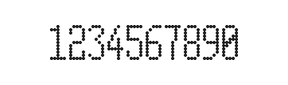 5×11数字点阵字体 ddN511AA0227