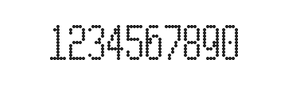 5×11数字点阵字体 ddN511AA0229