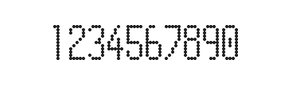 5×11数字点阵字体 ddN511AA0231