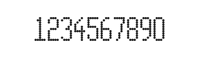 5×11数字点阵字体 ddN511AA0232