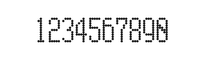 5×11数字点阵字体 ddN511AA0236
