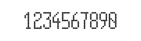 5×11数字点阵字体 ddN511AA0240