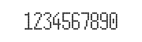 5×11数字点阵字体 ddN511AA0242