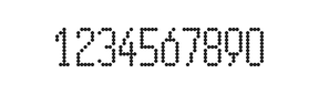 5×11数字点阵字体 ddN511AA0243