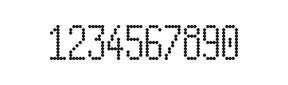 5×11数字点阵字体 ddN511AA0244