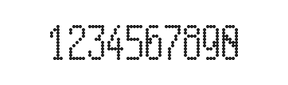 5×11数字点阵字体 ddN511AA0252