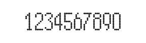 5×11数字点阵字体 ddN511AA0257