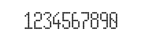 5×11数字点阵字体 ddN511AA0261