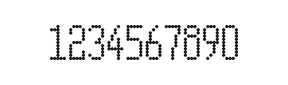 5×11数字点阵字体 ddN511AA0270