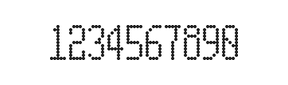 5×11数字点阵字体 ddN511AA0271