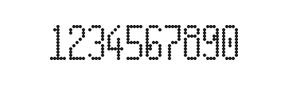 5×11数字点阵字体 ddN511AA0272