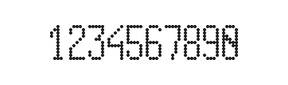5×11数字点阵字体 ddN511AA0274