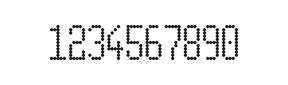 5×11数字点阵字体 ddN511AA0280