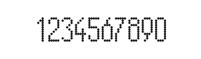 5×11数字点阵字体 ddN511AA0283