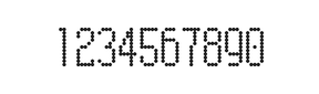 5×11数字点阵字体 ddN511AA0287