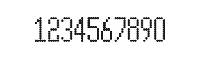 5×11数字点阵字体 ddN511AA0298