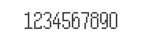 5×11数字点阵字体 ddN511AA0304