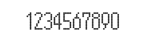 5×11数字点阵字体 ddN511AA0306