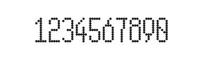 5×11数字点阵字体 ddN511AA0309