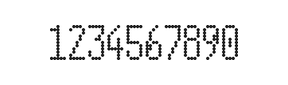 5×11数字点阵字体 ddN511AA0313