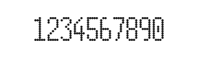 5×11数字点阵字体 ddN511AA0316