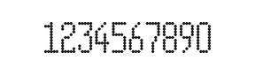 5×11数字点阵字体 ddN511AA0317