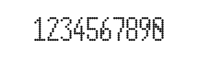 5×11数字点阵字体 ddN511AA0324