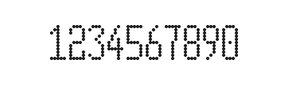 5×11数字点阵字体 ddN511AA0325