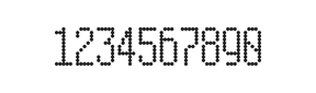 5×11数字点阵字体 ddN511AA0332