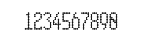 5×11数字点阵字体 ddN511AA0334