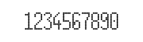 5×11数字点阵字体 ddN511AA0336