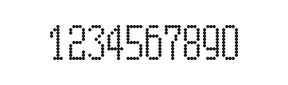 5×11数字点阵字体 ddN511AA0337