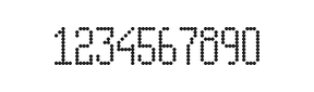 5×11数字点阵字体 ddN511AA0341