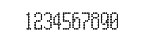 5×11数字点阵字体 ddN511AA0345