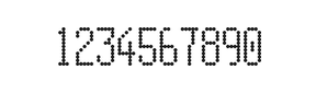 5×11数字点阵字体 ddN511AA0347