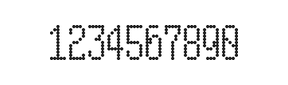 5×11数字点阵字体 ddN511AA0348