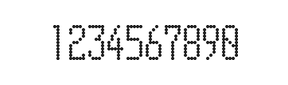 5×11数字点阵字体 ddN511AA0350