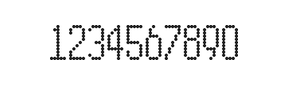 5×11数字点阵字体 ddN511AA0353