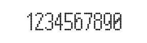 5×11数字点阵字体 ddN511AA0354