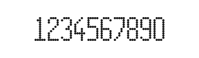 5×11数字点阵字体 ddN511AA0355