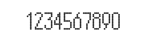 5×11数字点阵字体 ddN511AA0357