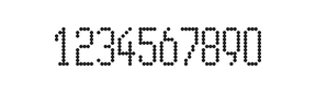 5×11数字点阵字体 ddN511AA0358