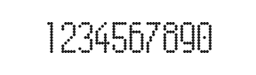 5×11数字点阵字体 ddN511AA0360