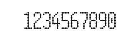5×11数字点阵字体 ddN511AA0364