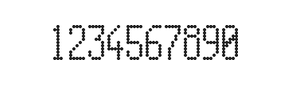 5×11数字点阵字体 ddN511AA0365