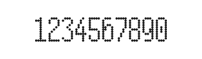 5×11数字点阵字体 ddN511AA0372
