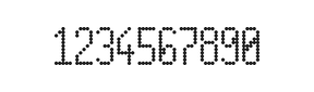 5×11数字点阵字体 ddN511AA0374