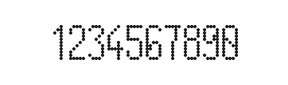 5×11数字点阵字体 ddN511AA0375