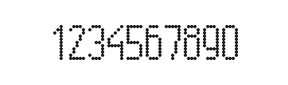 5×11数字点阵字体 ddN511AA0376